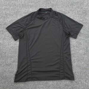 Lululemon Shirt Mens Large Black Wet Dry Warm Stretch Performance Gym Running